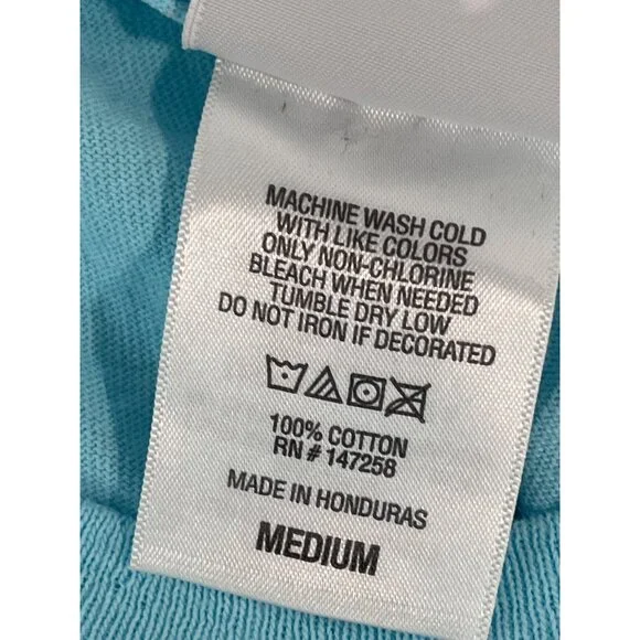 Simply Southern Womens "Save Them Turtles" Medium T-Shirt Aqua Pink Turtle Grap - Picture 6 of 10